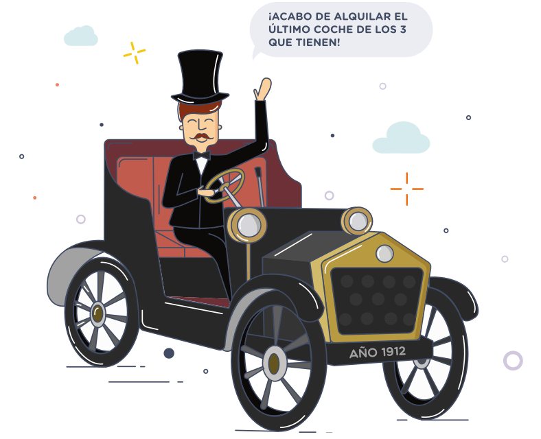 En el año 1912 sólo habían 3 coches en alquiler en la compñía Sixt En el año 1912 sólo habían 3 coches en alquiler en la compñía Sixt